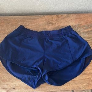 Navy blue lululemon shorts.